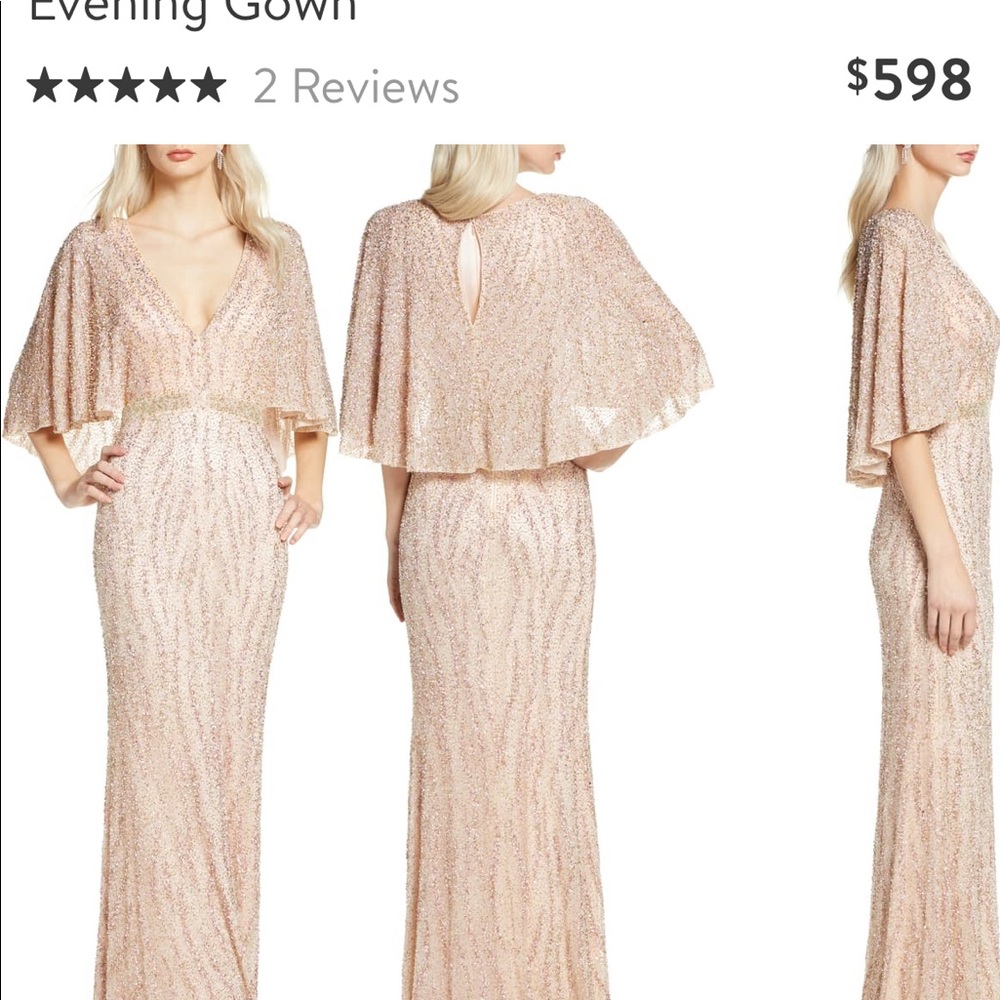 COPY - Mac Duggal Cape sleeve - mother of the bride dress